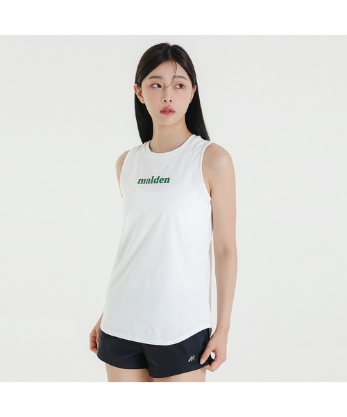 MALDEN(モールデン)の「エアリーズウーマンスリーブレス(Tシャツ/カットソー・レディース・ブラック/ブルーグレー/ピンクベージュ/クリーム/ホワイト/ベージュ・SMALL/MEDIUM/LARGE)」の2枚目の写真
