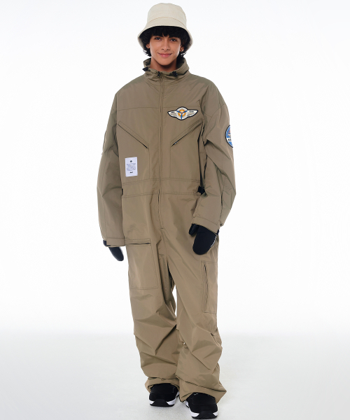 DOLL OUTERWEAR(ドラ アウターウェア)の「2425 ボルカン ボードウェア ワーク ジャンプスーツ カーキ 男女共用(つなぎ/オールインワン・レディース・その他・MEDIUM/X-SMALL/SMALL)」の3枚目の写真