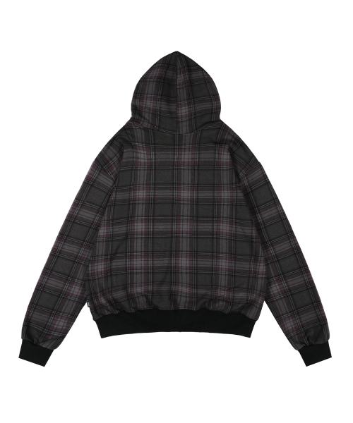 kaifai(カイファイ)の「タータンチェックフードジップアップ(チャコール)K25ZA162(パーカー・レディース・その他・MEDIUM/LARGE)」の2枚目の写真