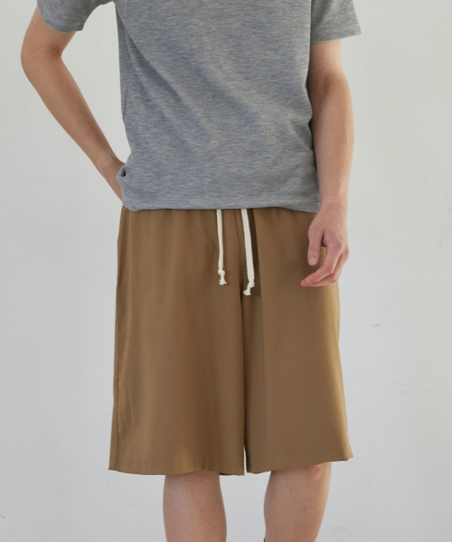 SENTAIR（センテア）の「イージーワイドバミューダパンツ_ブラウン（その他パンツ・メンズ・その他・46/48）」の4枚目の写真