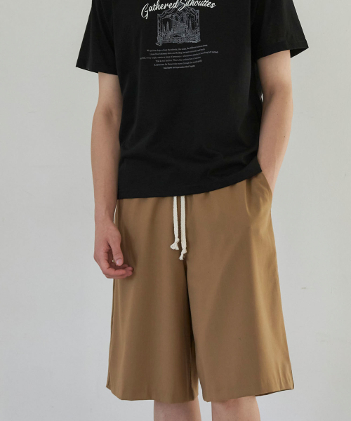 SENTAIR（センテア）の「イージーワイドバミューダパンツ_ブラウン（その他パンツ・メンズ・その他・46/48）」の8枚目の写真