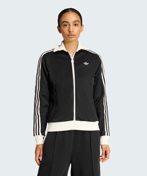adidas（アディダス）の「クラシック トラックトップ / ジャージ / トラックジャケット / アディダスオリジナルス adidas Originals（ジャージ・レディース・ピンク/ブラック・X-LARGE/LARGE/XX-LARGE/X-SMALL/SMALL/MEDIUM）」の2枚目の写真