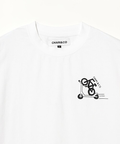 CHARI&CO(チャリアンドコー)の「CHARI&CO / xKEN KAGAMI SCOOTER BIKE TEE(Tシャツ/カットソー・メンズ・ホワイト・XL/L/M/S)」の3枚目の写真