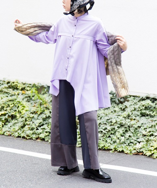 OSMOSIS(オズモーシス)の「ストライプ切替パンツ(その他パンツ・レディース・グレー/ブラック・ONE SIZE)」の10枚目の写真