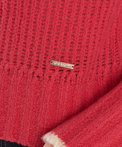 To b. by agnes b.（トゥービーバイアニエスベー）の「バイカラーライン ニット プルオーバー（ニット/セーター・レディース・レッド・FREE）」の12枚目の写真