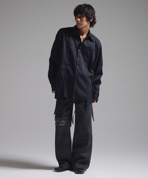 GRANCY】Leopard Damage Flare Pants / レオパードダメージフレア