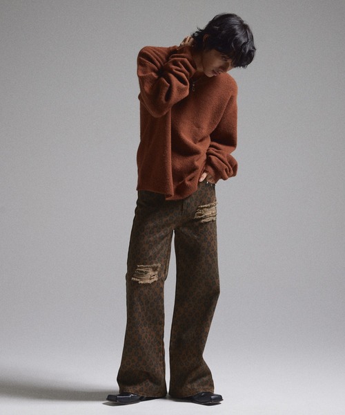 GRANCY(グランシー)の「【GRANCY】Leopard Damage Flare Pants / レオパードダメージフレアパンツ(その他パンツ・メンズ・ブラック/ブラウン・S/M/L)」の7枚目の写真