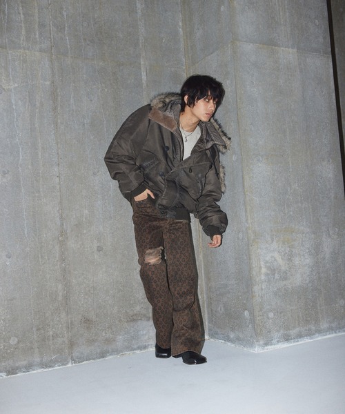 GRANCY(グランシー)の「【GRANCY】Leopard Damage Flare Pants / レオパードダメージフレアパンツ(その他パンツ・メンズ・ブラック/ブラウン・S/M/L)」の13枚目の写真