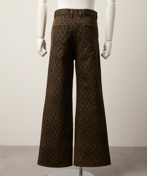 GRANCY】Leopard Damage Flare Pants / レオパードダメージフレア