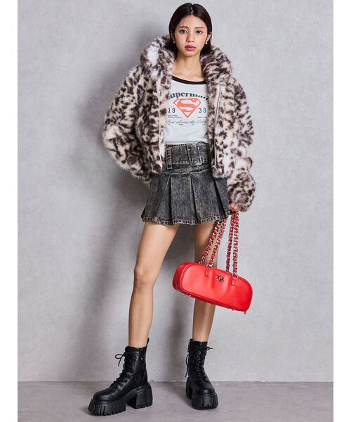 GYDA（ジェイダ）の「ハイウエストWIDE BELTプリーツデニムスカートライクショートパンツ（デニムスカート・レディース・ライトブルー/インディゴブルー/その他1・SMALL/MEDIUM）」の18枚目の写真