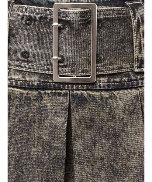 GYDA(ジェイダ)の「ハイウエストWIDE BELTプリーツデニムスカートライクショートパンツ(デニムスカート・レディース・ライトブルー/インディゴブルー/その他1・SMALL/MEDIUM)」の12枚目の写真