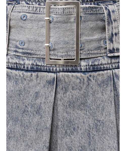 GYDA(ジェイダ)の「ハイウエストWIDE BELTプリーツデニムスカートライクショートパンツ(デニムスカート・レディース・ライトブルー/インディゴブルー/その他1・SMALL/MEDIUM)」の14枚目の写真