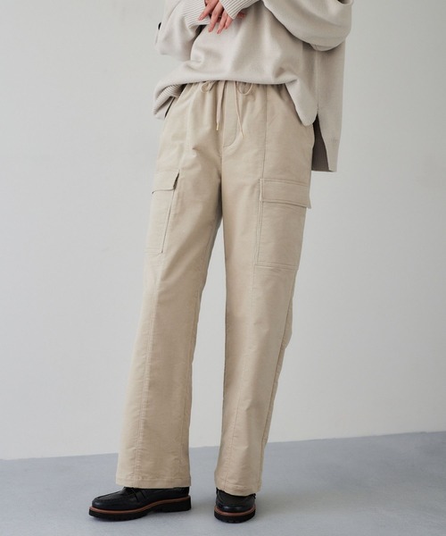 BARNYARDSTORM（バンヤードストーム）の「BARNYARDSTORM / コーデュロイカーゴパンツ / マシンウォッシャブル【WEB限定サイズL】（その他パンツ・レディース・ブラウン/グレー系その他・S/M/L）」の3枚目の写真