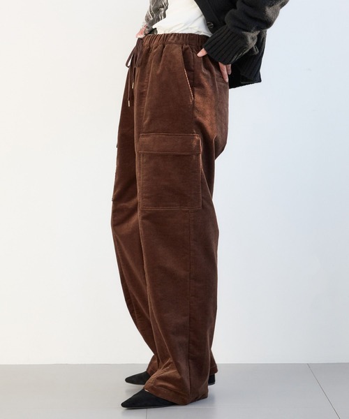 BARNYARDSTORM（バンヤードストーム）の「BARNYARDSTORM / コーデュロイカーゴパンツ / マシンウォッシャブル【WEB限定サイズL】（その他パンツ・レディース・ブラウン/グレー系その他・S/M/L）」の8枚目の写真