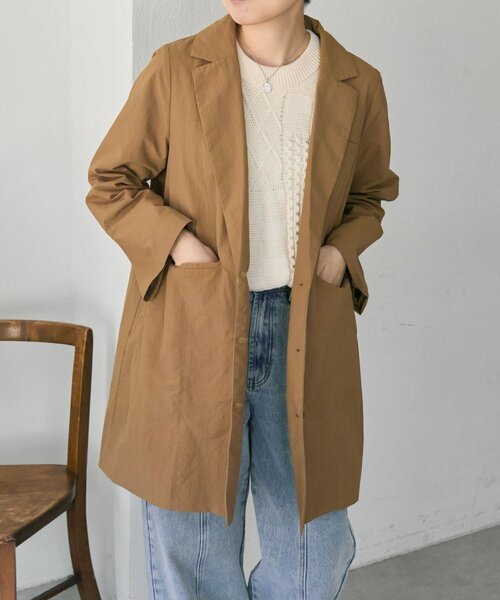 ear PAPILLONNER(イアパピヨネ)の「シンプルジャケット【SUM1 STYLE】(その他アウター・レディース・ブラック/キャメル・FREE)」の2枚目の写真