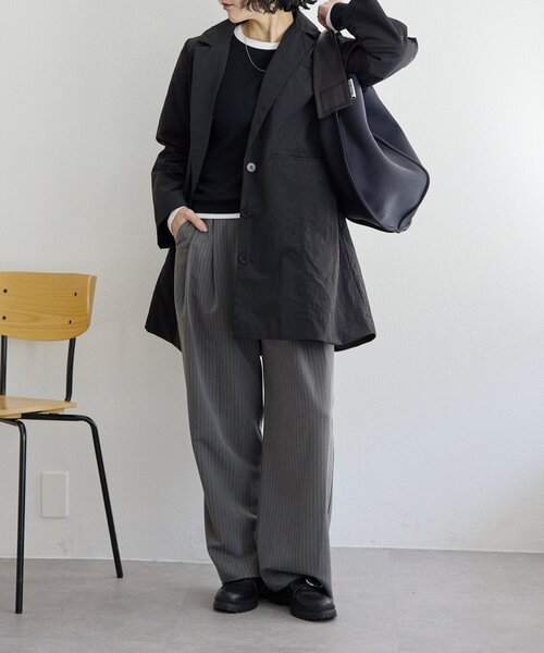 ear PAPILLONNER(イアパピヨネ)の「シンプルジャケット【SUM1 STYLE】(その他アウター・レディース・ブラック/キャメル・FREE)」の9枚目の写真