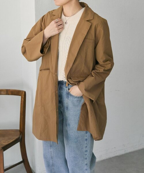 ear PAPILLONNER(イアパピヨネ)の「シンプルジャケット【SUM1 STYLE】(その他アウター・レディース・ブラック/キャメル・FREE)」の16枚目の写真