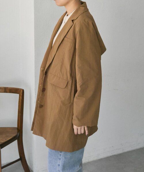 ear PAPILLONNER(イアパピヨネ)の「シンプルジャケット【SUM1 STYLE】(その他アウター・レディース・ブラック/キャメル・FREE)」の17枚目の写真