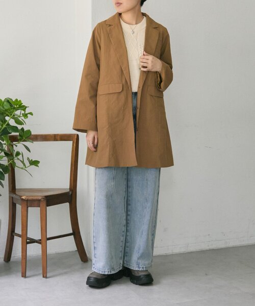 ear PAPILLONNER(イアパピヨネ)の「シンプルジャケット【SUM1 STYLE】(その他アウター・レディース・ブラック/キャメル・FREE)」の19枚目の写真