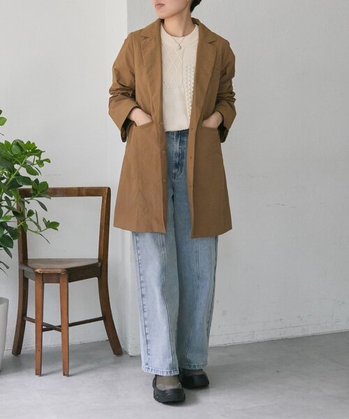ear PAPILLONNER(イアパピヨネ)の「シンプルジャケット【SUM1 STYLE】(その他アウター・レディース・ブラック/キャメル・FREE)」の20枚目の写真