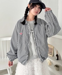 SOLLON.（ソルロン）の「ギンガムチェックフリルブルゾン（ブルゾン）」