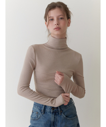 Of turtleneck t-shirt (mocha)