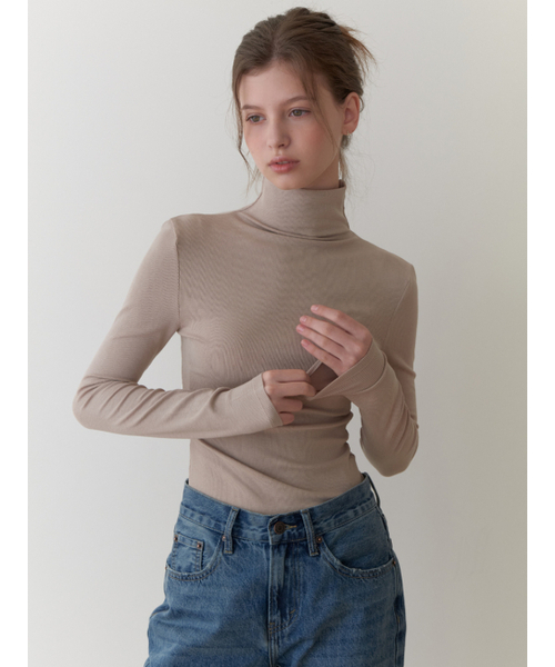 RE_L(リエル)の「Of turtleneck t-shirt (mocha)(Tシャツ/カットソー・レディース・その他・FREE)」の5枚目の写真