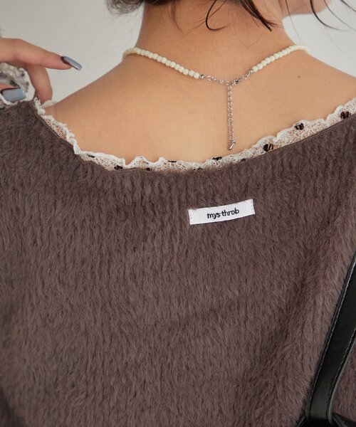 mystic(ミスティック)の「カラービーズネックレス(リング・レディース・アイボリー/レッド・ONE SIZE)」の8枚目の写真