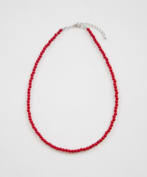 mystic(ミスティック)の「カラービーズネックレス(リング・レディース・アイボリー/レッド・ONE SIZE)」の17枚目の写真