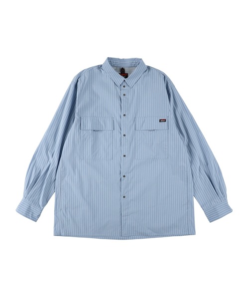 MULTI STRIPE W PK BOX SHIRT/マルチストライプ ダブルポケット