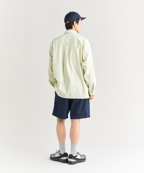 MULTI STRIPE W PK BOX SHIRT/マルチストライプ ダブルポケット