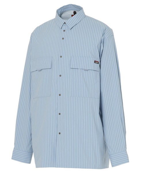 MULTI STRIPE W PK BOX SHIRT/マルチストライプ ダブルポケット