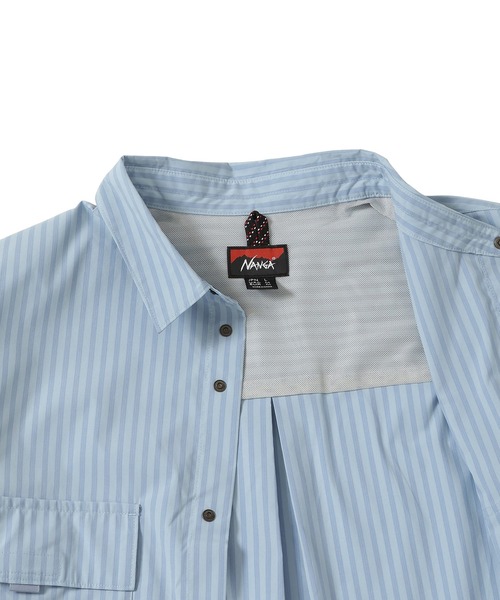 MULTI STRIPE W PK BOX SHIRT/マルチストライプ ダブルポケット