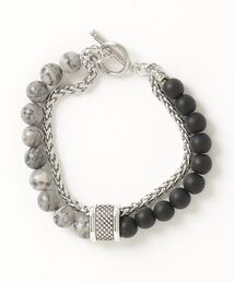 SILVER BULLET | 『SBLTR』ユニセックス ストーンダブルレイヤーマンテルブレスレット(ブレスレット)