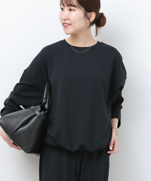 JOURNAL STANDARD relume（ジャーナルスタンダード　レリューム）の「NONIRONジョーゼット2WAYプルオーバー（Tシャツ/カットソー・レディース・ブラック/ネイビー・FREE）」の12枚目の写真