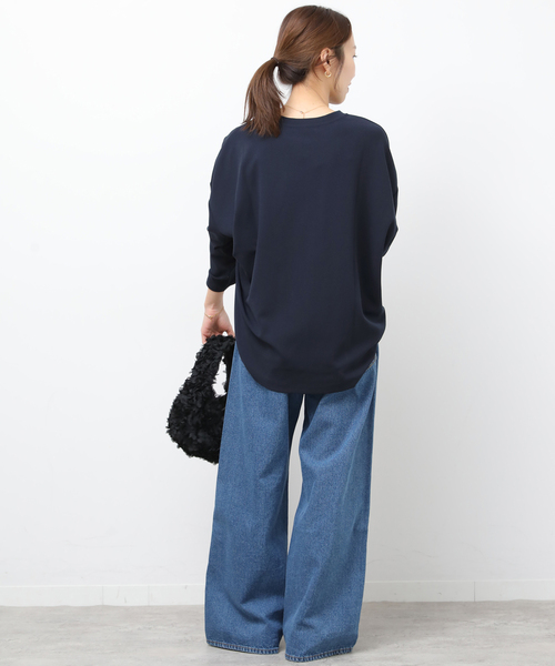 JOURNAL STANDARD relume（ジャーナルスタンダード　レリューム）の「NONIRONジョーゼット2WAYプルオーバー（Tシャツ/カットソー・レディース・ブラック/ネイビー・FREE）」の19枚目の写真