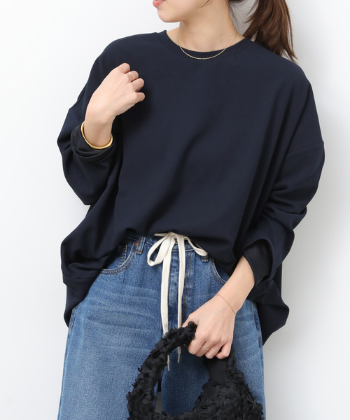 JOURNAL STANDARD relume（ジャーナルスタンダード　レリューム）の「NONIRONジョーゼット2WAYプルオーバー（Tシャツ/カットソー・レディース・ブラック/ネイビー・FREE）」の20枚目の写真