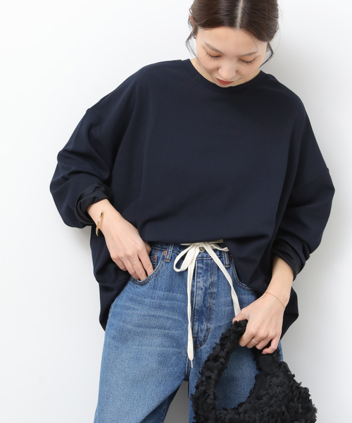 JOURNAL STANDARD relume（ジャーナルスタンダード　レリューム）の「NONIRONジョーゼット2WAYプルオーバー（Tシャツ/カットソー・レディース・ブラック/ネイビー・FREE）」の21枚目の写真