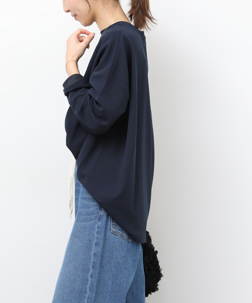JOURNAL STANDARD relume（ジャーナルスタンダード　レリューム）の「NONIRONジョーゼット2WAYプルオーバー（Tシャツ/カットソー・レディース・ブラック/ネイビー・FREE）」の22枚目の写真
