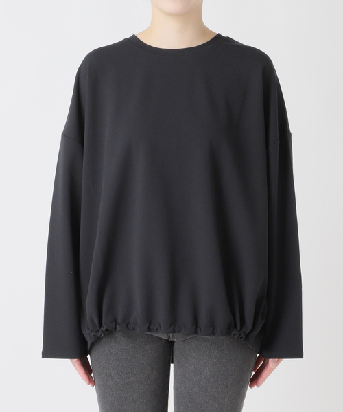 JOURNAL STANDARD relume（ジャーナルスタンダード　レリューム）の「NONIRONジョーゼット2WAYプルオーバー（Tシャツ/カットソー・レディース・ブラック/ネイビー・FREE）」の3枚目の写真