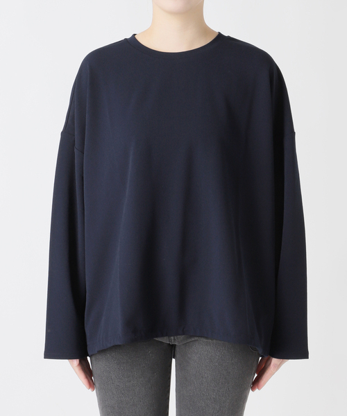 JOURNAL STANDARD relume（ジャーナルスタンダード　レリューム）の「NONIRONジョーゼット2WAYプルオーバー（Tシャツ/カットソー・レディース・ブラック/ネイビー・FREE）」の6枚目の写真