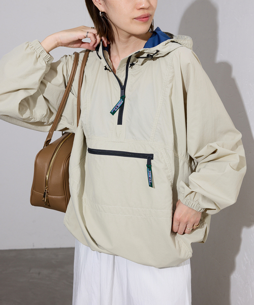 L.L.Bean（エルエルビーン）の「L.L.Bean/エルエルビーン アノラック 6175-3139（マウンテンパーカー・レディース・ライトグレー/アイボリー・FREE）」の3枚目の写真