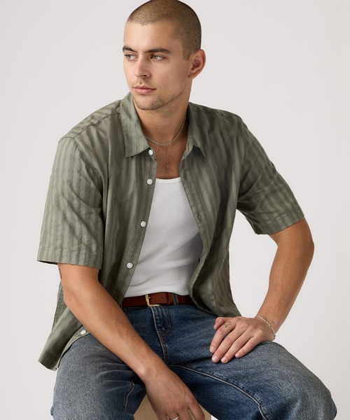 Levi's(リーバイス)の「Levi's/リーバイス ショートスリーブ ラマ ボックスシャツ(シャツ/ブラウス・メンズ・カーキ・XL/L/M/S)」の10枚目の写真