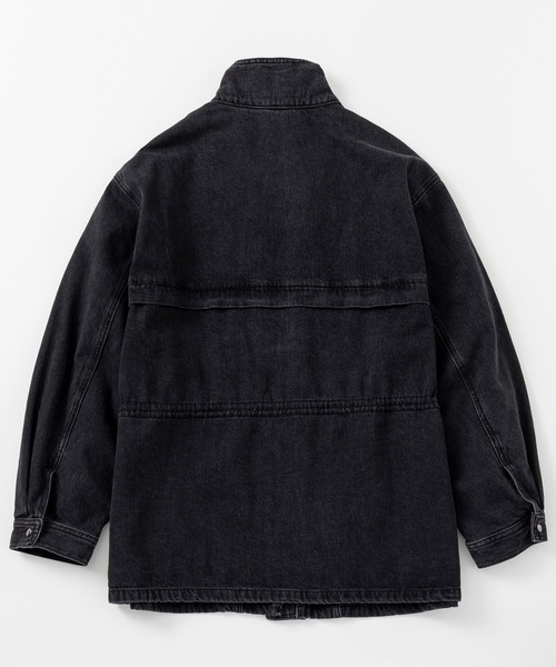 SERENO(セレーノ)の「オーバーサイズデニムジャケット(デニムジャケット・レディース・ダークグレー/ブルー・ONESIZE)」の4枚目の写真