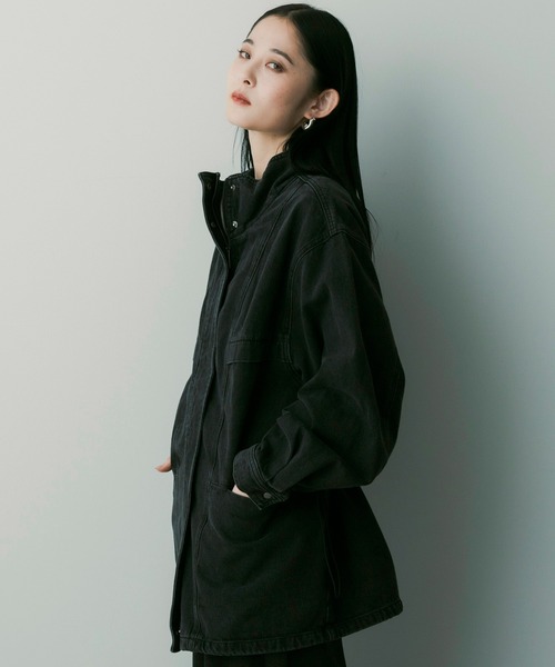 SERENO(セレーノ)の「オーバーサイズデニムジャケット(デニムジャケット・レディース・ダークグレー/ブルー・ONESIZE)」の8枚目の写真