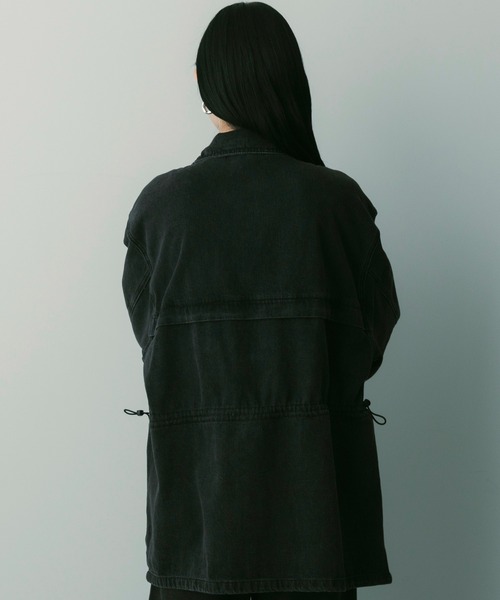 SERENO(セレーノ)の「オーバーサイズデニムジャケット(デニムジャケット・レディース・ダークグレー/ブルー・ONESIZE)」の9枚目の写真