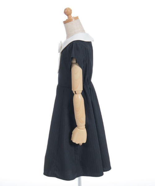 axes femme（アクシーズファム）の「リボンセット丸襟ワンピース（ワンピース・キッズ・ネイビー/ブラウン・MEDIUM/LARGE/X-LARGE）」の10枚目の写真