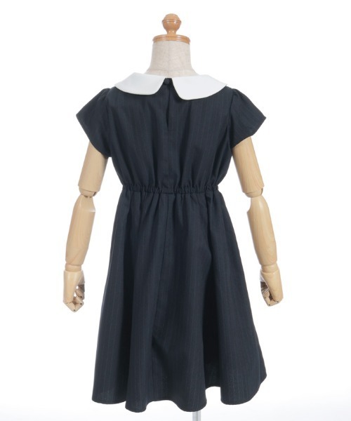 axes femme（アクシーズファム）の「リボンセット丸襟ワンピース（ワンピース・キッズ・ネイビー/ブラウン・MEDIUM/LARGE/X-LARGE）」の11枚目の写真