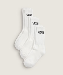 VANS（バンズ）の「クラシック クルーソックス（3足） / Classic Crew White VN000QBVWHT1（ソックス/靴下）」