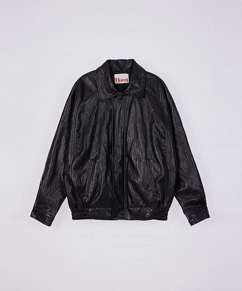 HAINT(ヘイント)の「SOFT OVER LEATHER JACKET(ライダースジャケット・レディース・ブラック・FREE)」の2枚目の写真